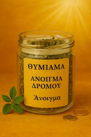 Βαζάκι με φυσικό θυμίαμα “Ανοίγω Δρόμους”