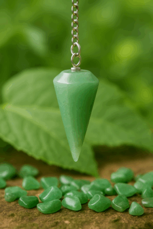 Εκκρεμές Πράσινη Αβεντουρίνη με λαμπερή απόχρωση