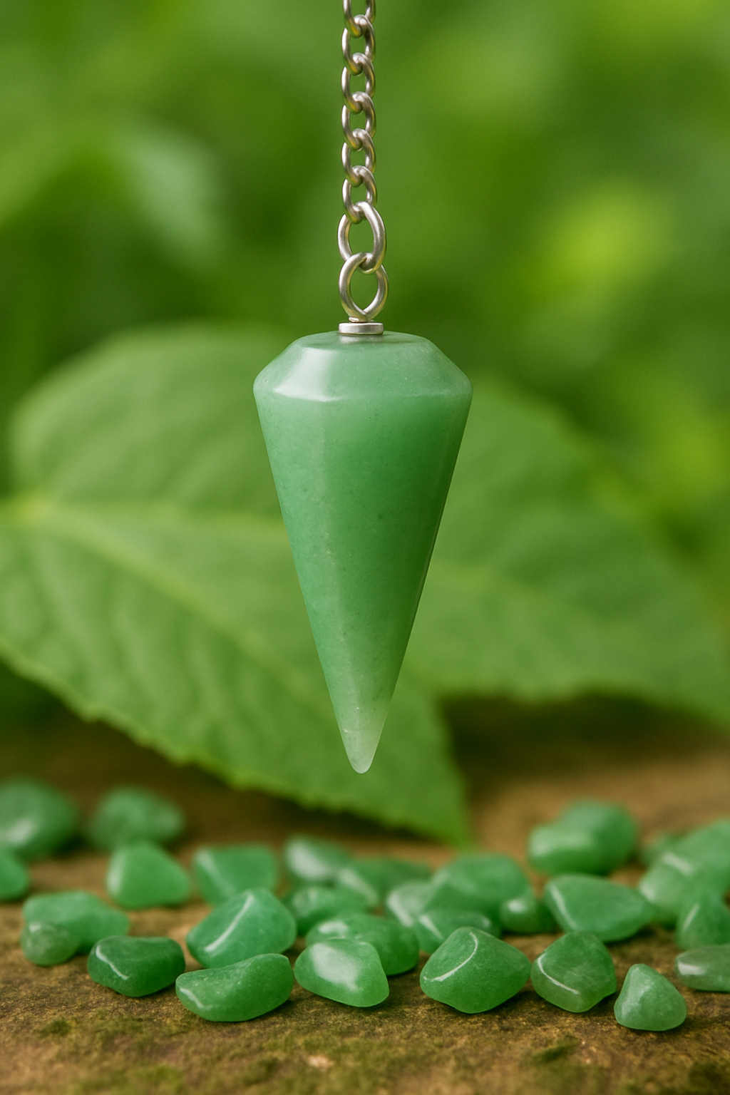 Εκκρεμές Πράσινη Αβεντουρίνη με λαμπερή απόχρωση