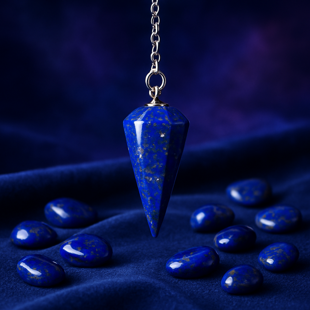 Εκκρεμές Λάπις Λάζουλι με μπλε και χρυσές αποχρώσεις