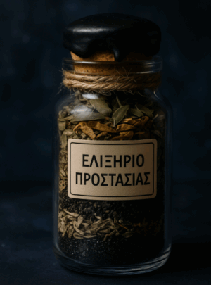 υάλινο βάζο με στρώσεις από δάφνη