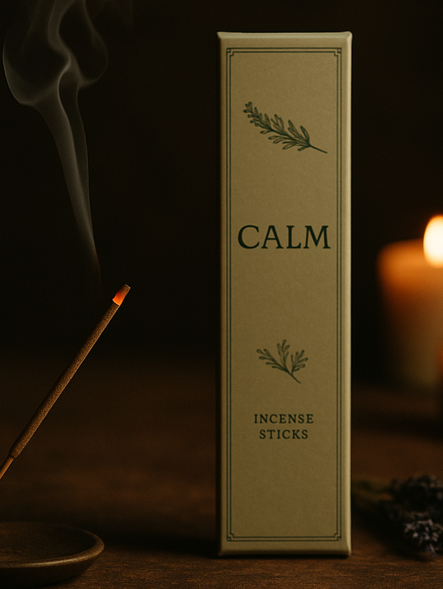 Αρωματικό στικ ηρεμίας με λεβάντα και απαλή καύση σε χαλαρωτικό φωτισμό