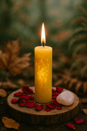 Κερί Ενίσχυσης – Πορτοκαλί ή κίτρινο κερί με τζίντζερ και κιτρίνη