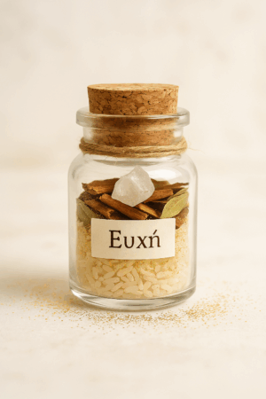 Μπουκαλάκι Ευχής με λευκό χαλαζία