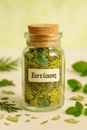 Μπουκαλάκι Ευχής "Εστίαση" με φθορίτη