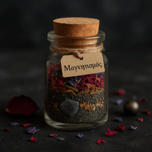 Μπουκαλάκι Ευχής "Μαγνητισμός" με λίθο