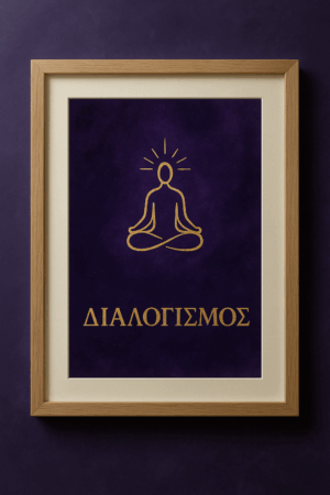 Σφραγίδα επιθυμίας “Διαλογισμός” σε κορνίζα – εργαλείο πνευματικής συγκέντρωσης και εσωτερικής ηρεμίας