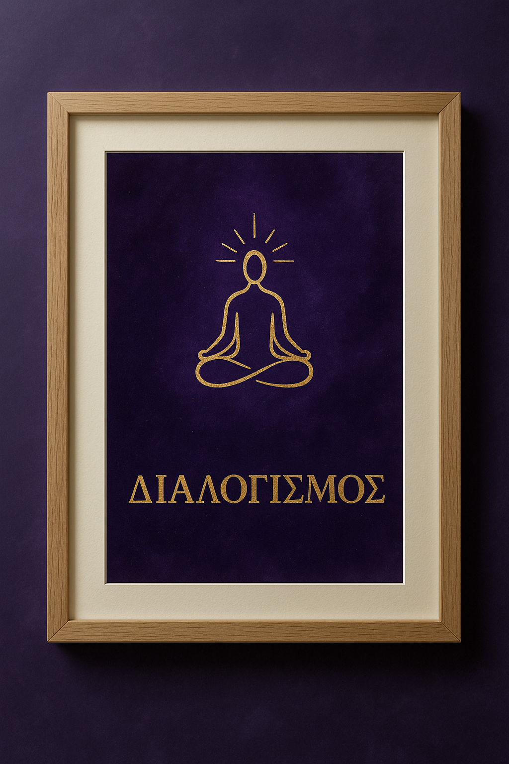 Σφραγίδα επιθυμίας “Διαλογισμός” σε κορνίζα – εργαλείο πνευματικής συγκέντρωσης και εσωτερικής ηρεμίας