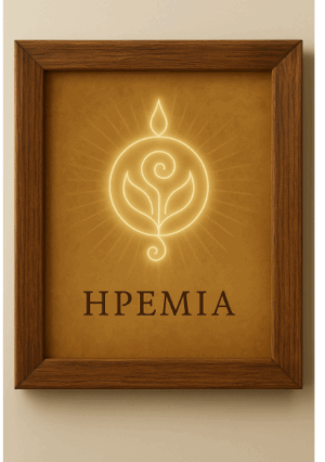 Σφραγίδα επιθυμίας “Ηρεμία” σε κορνίζα – πνευματικό σύμβολο για σιγή