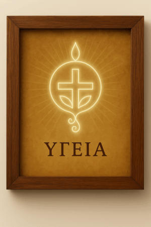 φραγίδα επιθυμίας “Υγεία” σε κορνίζα – σύμβολο αυτοθεραπείας και ενεργειακής ισορροπίας