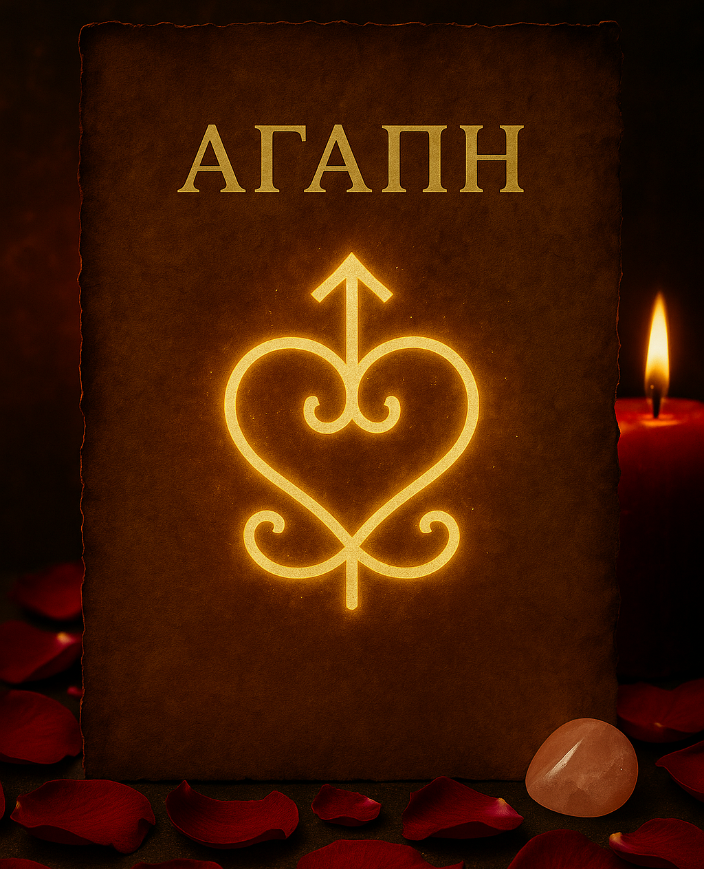 Σιγίλ Αγάπης με ροδοπέταλα