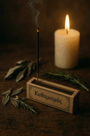 Αρωματικό στικ καθαρισμού με φασκόμηλο και φυσικά βότανα σε φωτεινή