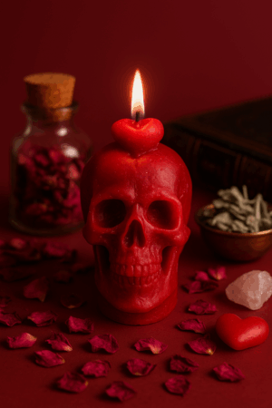 Κερί κρανίο κόκκινο