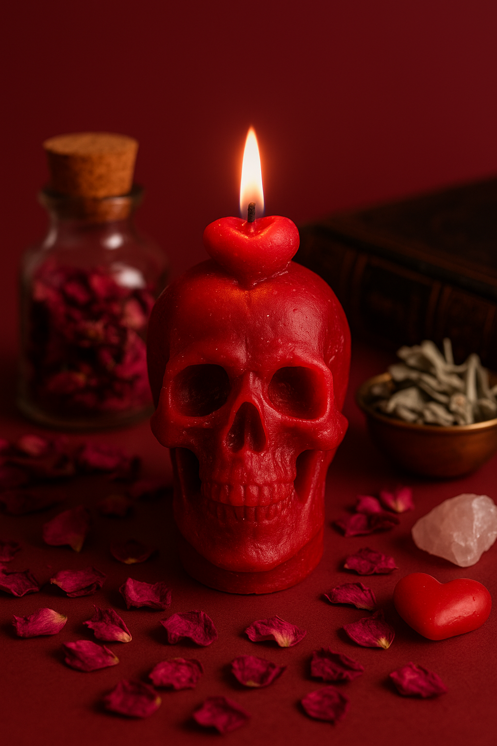 Κερί κρανίο κόκκινο